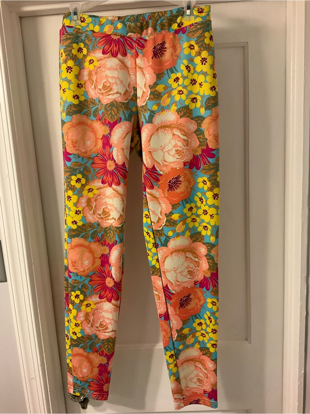 Nicki Minaj Floral Leggings in Yellow, Pink, Teal